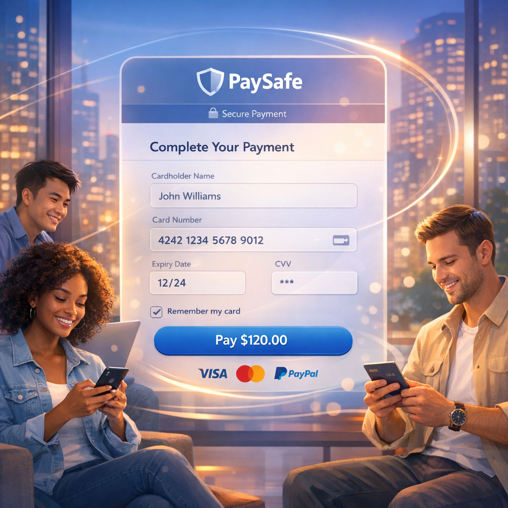 Envision a sleek userfriendly payment page set against a vibrant contemporary urban backdrop Smooth animations flow seamlessly across the interface cr
